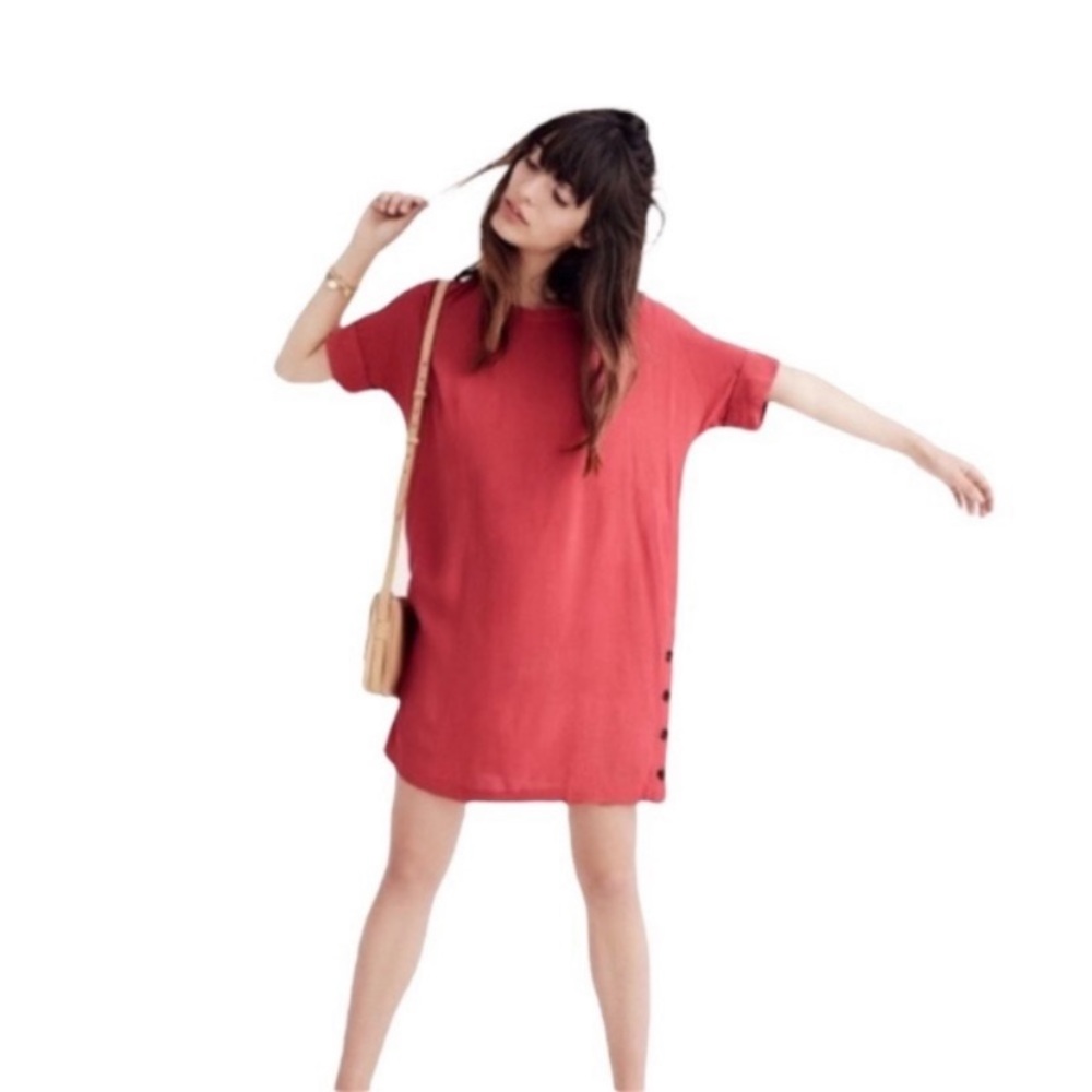 Madewell Side-Button Easy Dress Large
